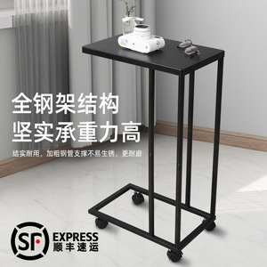 Cross Border Creative American Style Coffee <b>Table</b> Metal Frame With <b>Wheels</b> Movable Square <b>Table</b> Wrought Iron Manufacturer - Product Image 1