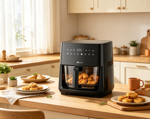 Anbolife Nuova Friggitrice ad Aria Digitale in Vetro da 4.3L 1350W Forno ad Aria Senza Olio CE GS LFGB EMC/LVD ERP PEACH/RoHS Senza PFAS OEM ODM - Product Image 6