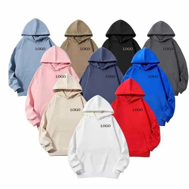 Rich Winter Custom Cotton Men's Solid-color Hooded Pullover ODM Supply Dropped Shoulders and a Front Pocket Hoodie Oversized Men