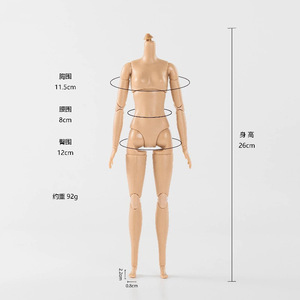 Muñeca BJD de Plástico Articulada de 6 Puntos, Estilo Supermodelo, <span class=keywords><strong>Cuerpo</strong></span> en Blanco, Juguete para Niñas, Moda Transfronteriza - Product Image 2