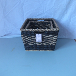 Eco Friendly Seagrass Wicker Basket Set Handwoven Storage <b>Bins</b> for <b>Bedroom</b> Bathroom Kitchen Organization Good Price - Product Image 6