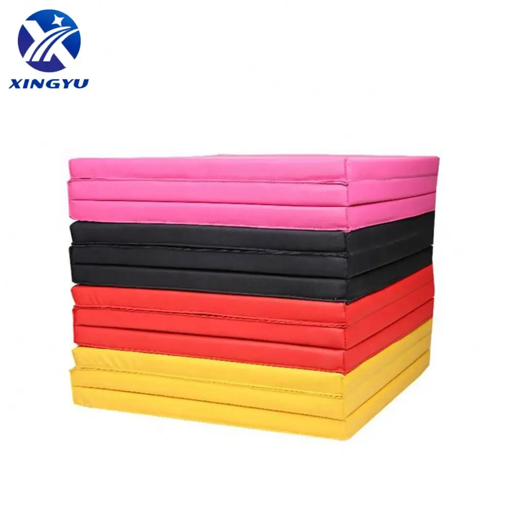 Trẻ em rẻ hơn trifold bọt thể dục hạ cánh tai nạn laning Thảm tập thể dục Mat gấp ra tumbl thể dục mat