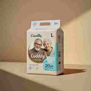 Heavy Duty XL Couches jetables pour adultes Imprimé Slip d'absorption supplémentaire avec film anti-fuite en coton et PE pour la <span class=keywords><strong>protection</strong></span> nocturne - Product Image 1