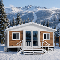 Maison conteneur extensible certifiée SAA, résistante aux ouragans, préfabriquée au Canada, chalet de ski modulaire avec salon et cuisine