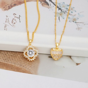 JXX 2023 JDZ-159 Collar con Colgante de Estilo Clásico Personalizado con Circonita y Oro de 24K, Joyería Moderna para Mujeres y Niñas, Hecho de Latón - Product Image 6