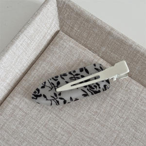 Horquillas de Pelo Acrílicas al por Mayor, Pasadores Florales de Moda para Logotipo Personalizado, Accesorios para el Cabello de Mujer, para Bodas y Graduaciones - Product Image 5