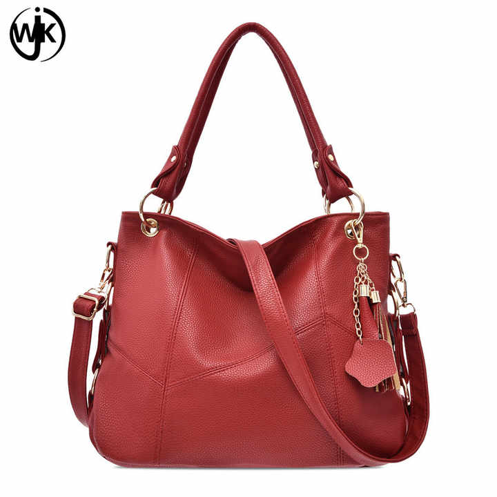 Newest women fashion luxury Hot Sale Euro Woman Slip PU Leather handbags for ladies 2024 with Tassel