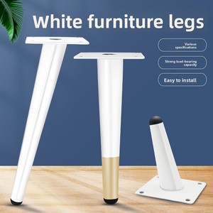 ขาเฟอร์นิเจอร์ทรงกรวยโลหะสีขาว |   อุปกรณ์รองรับงานหนักสำหรับตู้วางทีวี <span class=keywords><strong>เก้าอี้</strong></span>ทานอาหาร และโต๊ะกาแฟ |   ฮาร์ดแวร์ติดตั้งง่าย - Product Image 3