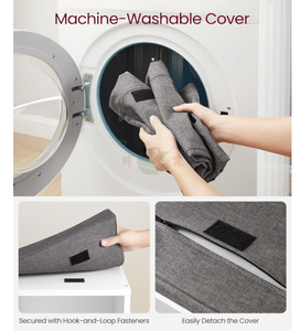 Banco de Entrada Blanco <span class=keywords><strong>para</strong></span> Zapatos con Asiento Acolchado Suave, 6 Compartimentos y 3 Estantes Ajustables <span class=keywords><strong>para</strong></span> Dormitorio, Armario o Sala de Estar - Product Image 3