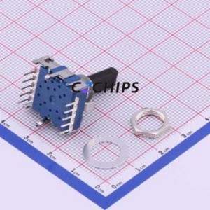SRBV170501 Rotary Switch Through hole Component (THT) Switch 7 Flat Type PC Pin Non-Short Circuit - Product Image 2