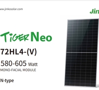Module photovoltaïque Jinko Solar JKM72HL4-V 580W-605W haute puissance, série monocristalline simple verre, panneau solaire 600W pour centrale électrique industrielle