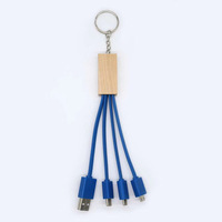 Cadeau de Noël câble usb nouveau chargeur de câble de données usb 3 en 1 câble de charge en bambou multiple