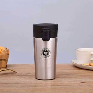 Stainless Steel Tumbler Vacuum <b>Flask</b> With Lid Thermal Insulation Travel Mug Red White Silver Black Minimalist Design - Product Image 2