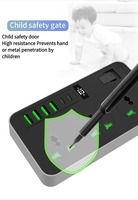 Fiche USB multifonctionnelle pour la maison Ligne multiprise haute puissance Carte de prévention des chocs électriques pour enfants