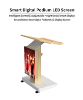 Podios de Iglesia con Pantalla Táctil LCD Inteligente de 21.5 Pulgadas, Todo en Uno, Modernos, con Micrófono y Altavoz para Conferencias