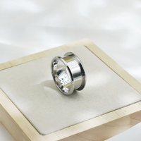Großhandel 12mm 316L Edelstahl-Ringrohlinge für DIY-Schmuckherstellung Ringkern für Opal Ascheschale Fabrikbestand