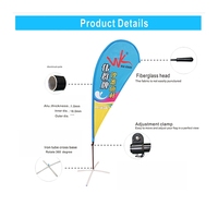 Customized Outdoor Wholesale Custom Feather Flags Teardrop Beach Flag