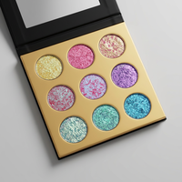 Palette de fards à paupières pour fabricants, maquillage haute pigmentation, fard à paupières pressé, marque privée, palette de fards à paupières duo-chrome 9 couleurs