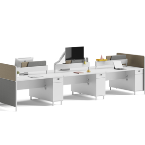 Juego de muebles de escritorio de oficina de MDF moderno de madera para trabajo de oficina