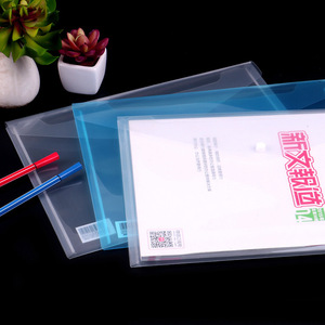 Deli Plastic Document Bag A4 Transparent Snap Button Reusable Office Storage Bag - Product Image 4