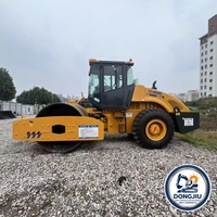 Compacteur routier d'occasion 223J, rouleau vibratoire monocylindre, moteur Weichai 132KW, moteur et pompe en parfait état