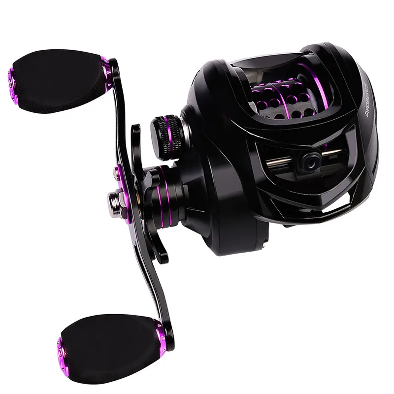 7.2:1 High Speed Baitcasting Reel 3+1bb Casting Fishing Reel 10kg Max Drag Carp Fishing Reel Double Handle Alloy Spool