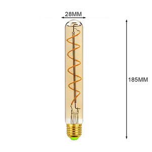 T28x185 E14 E27 Calidad <span class=keywords><strong>Led</strong></span> Garantía Vidrio blanco frío Iluminación profesional Bombilla flotante para lámpara de luces de jardín - Product Image 6