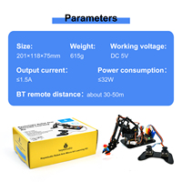 Keyestudio-kit de Robot de coche con Micro:bit, Kit de aprendizaje de brazo