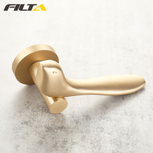 Filta Golden Maniglie delle porte di lusso interno zinco Set maniglia della <span class=keywords><strong>porta</strong></span> <span class=keywords><strong>porta</strong></span> in oro spazzolato buco della serratura maniglia della <span class=keywords><strong>porta</strong></span> - Product Image 2