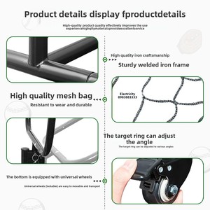 <span class=keywords><strong>Red</strong></span> de <span class=keywords><strong>Voleibol</strong></span> Portátil Ajustable con Recolector de Balones Multifuncional, Fácil de Montar y Transportar para Prácticas de <span class=keywords><strong>Voleibol</strong></span> - Product Image 3