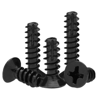 Lot de 10 vis à tête fraisée en acier inoxydable 304, plaqué zinc noir, M1.7 M2 M2.3 M2.6 M3 M3.5