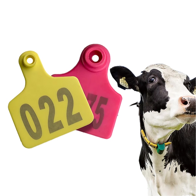 Free Sample Nfc Animal Rfid Ear Tag Rfid Animal Tag Long Range Uhf Rfid Livestock Cattle for Pig Sheep Cattle Cow Management