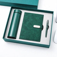 Großhandel Weiß PU Leder Notebook Geschenkset Anpassbare Luxus A5 Tagebuch Thermoskanne Notizbuch Geschenk box Mit Stift und Flasche
