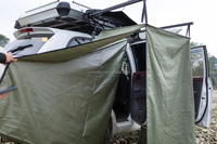 Accessoires de camping pour véhicules tout-terrain 4x4, équipement de camping, auvent de toit de voiture facile à installer, tente de douche pour véhicule, montage sur toit en toile