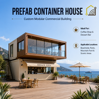 Maison conteneur extensible, facile à assembler, bâtiment mobile modulaire personnalisé de 20 pieds / 40 pieds pour café, bar et pâtisserie