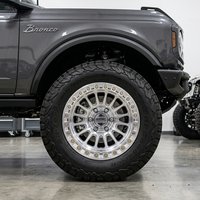 Jantes forgées Beadlock personnalisées 17x9 18x9 tout-terrain 6x135 6x139.7, finition argent brossé, véritable Beadlock pour F150 Tacoma, style KMC