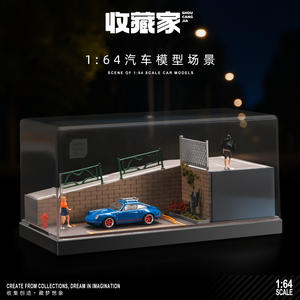 Maquette de scène de <span class=keywords><strong>rue</strong></span> et d'autoroute à l'échelle 1:64, modèle de voiture en alliage, paysage stéréo, petit cadeau de loisir - Product Image 4