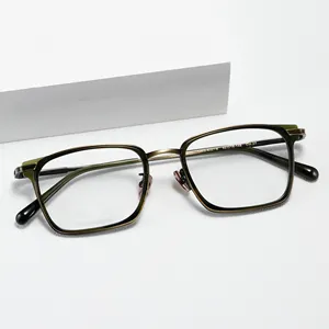 Benyi 2024 rétro modèle carré lunettes optiques montures de lunettes lunettes optiques faites à la main de haute qualité