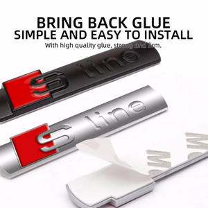 Adesivi Metallici 3D Cromati <span class=keywords><strong>S</strong></span> <span class=keywords><strong>Line</strong></span> per Auto, Emblemi Laterali per <span class=keywords><strong>Audi</strong></span> A3 A4 A5 A6 A7 A8 Q3 Q5 Q7 Q8 - Product Image 3
