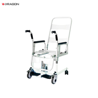 Chaise de transfert pour thérapie de réadaptation légère et durable, approuvée CE ISO, avec élévateur de patient et roues médicales silencieuses