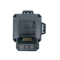 Niveau laser à faisceau vert rechargeable 16 lignes (3D 3x360) lignes croisées à trois plans deux batteries Li auto-nivelantes CG4300