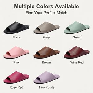 Sandales compensées unisexes en cuir de vachette véritable avec doublure en flanelle, haut de gamme, luxueuses, imperméables, antidérapantes et respirantes - Product Image 2