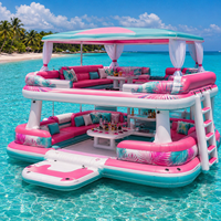 Plateforme flottante gonflable en PVC à utilisation simple, pour le jeu aquatique commercial en extérieur, avec économie de travail