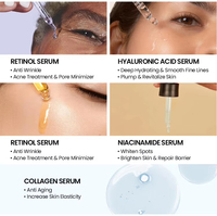 Service OEM/ODM : Coffret de Sérums Visage à l'Acide Hyaluronique, Collagène, Niacinamide et Vitamine C – Hydratant, Anti-Âge et Éclaircissant