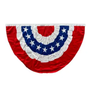 Grosir bendera nasional tunggal atau sisi ganda dicetak 90X150 Cm 100D poliester bendera Amerika untuk penggunaan bendera resmi luar ruangan