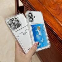 Étui Portefeuille Souple Tendance pour iPhone 17 16 15 14 13 12 11 Pro X XR Max 7 8 Plus 16e 17 Air – Coque Transparente Antichoc
