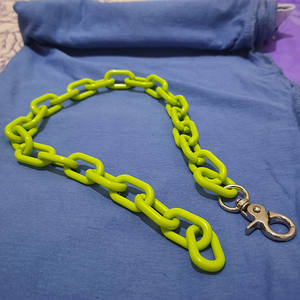 Fashion Chunky Chain <b>Necklace</b> <b>Green</b> Adjustable Hip Hop Style For Women Party Jewelry - Product Image 4