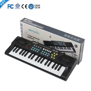 Teclado eletrônico para piano infantil, instrumento musical com 37 teclas, teclado eletrônico portátil musical para crianças