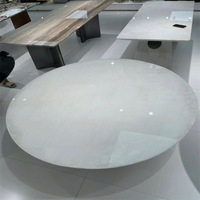 Marbre blanc naturel poli translucide de luxe pour tables basses, éviers, luminaires, escaliers et applications hôtelières