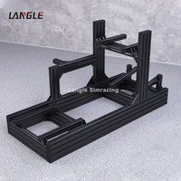 Simulador de Vuelo VR, Plataforma de Simulación de Carreras, Simulador de Conducción de Juegos de Carreras, Cabina de Simulación 4040 40120 Kit Negro, Marcos de Aluminio 4080